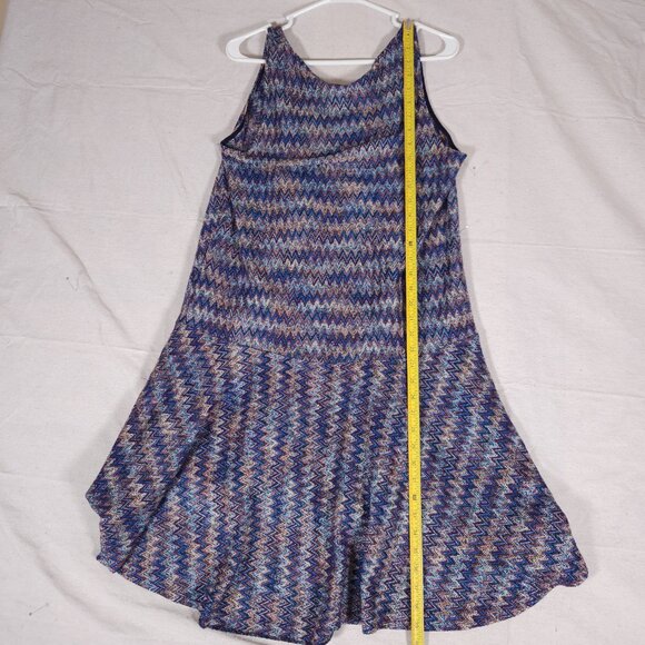 Maeve Westwater Purple Chevron Knit Dress Womens Medium Slip Sleeveless Zig-Zag - Picture 6 of 14